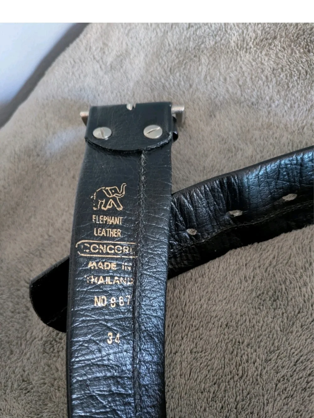 Men's Black Leather Belt with Silver Buckle